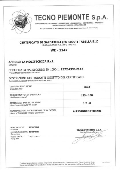 CERT. - SALD.WE - 2147